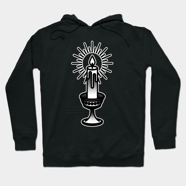 Candle Tattoo design Hoodie by Jahaziel Sandoval